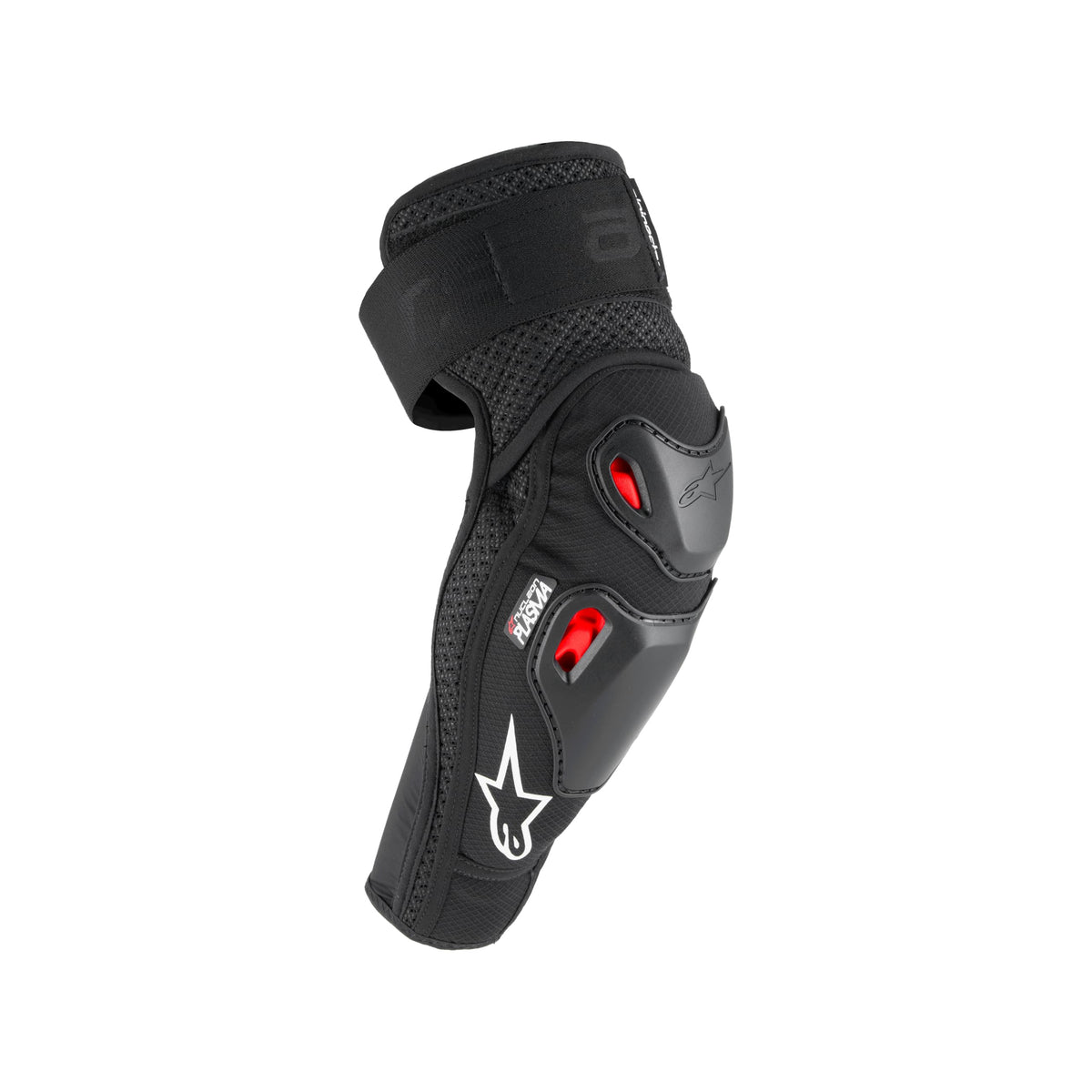 Alpinestars front view elbow protector showing fit and colorway for secure wear