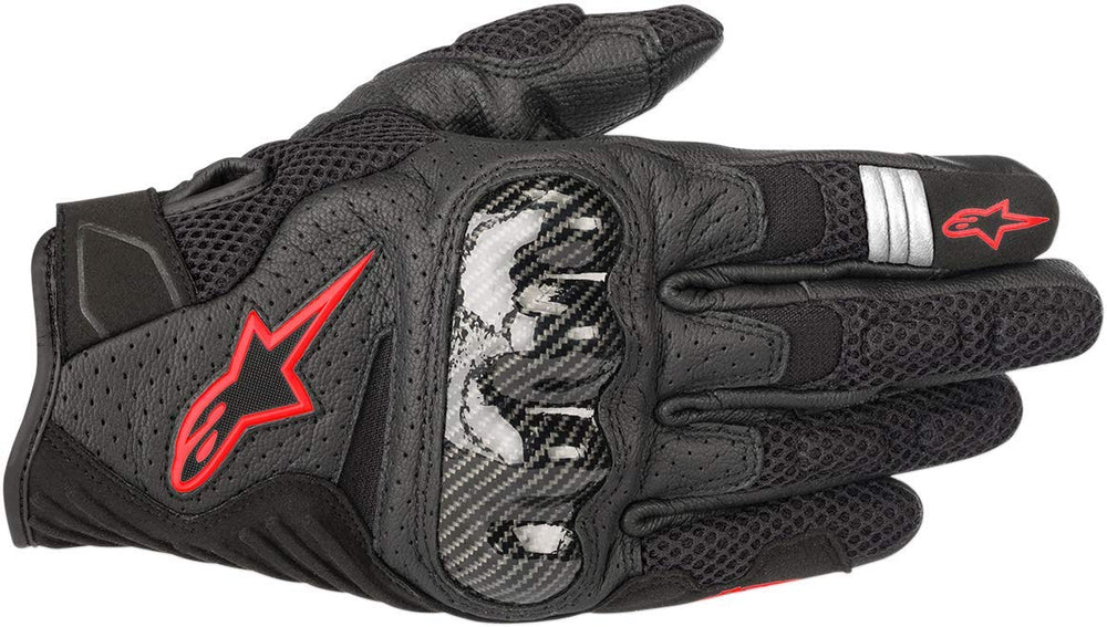 Alpinestars SMX-1 Air V2 front view showing ventilated mesh and leather for cooling