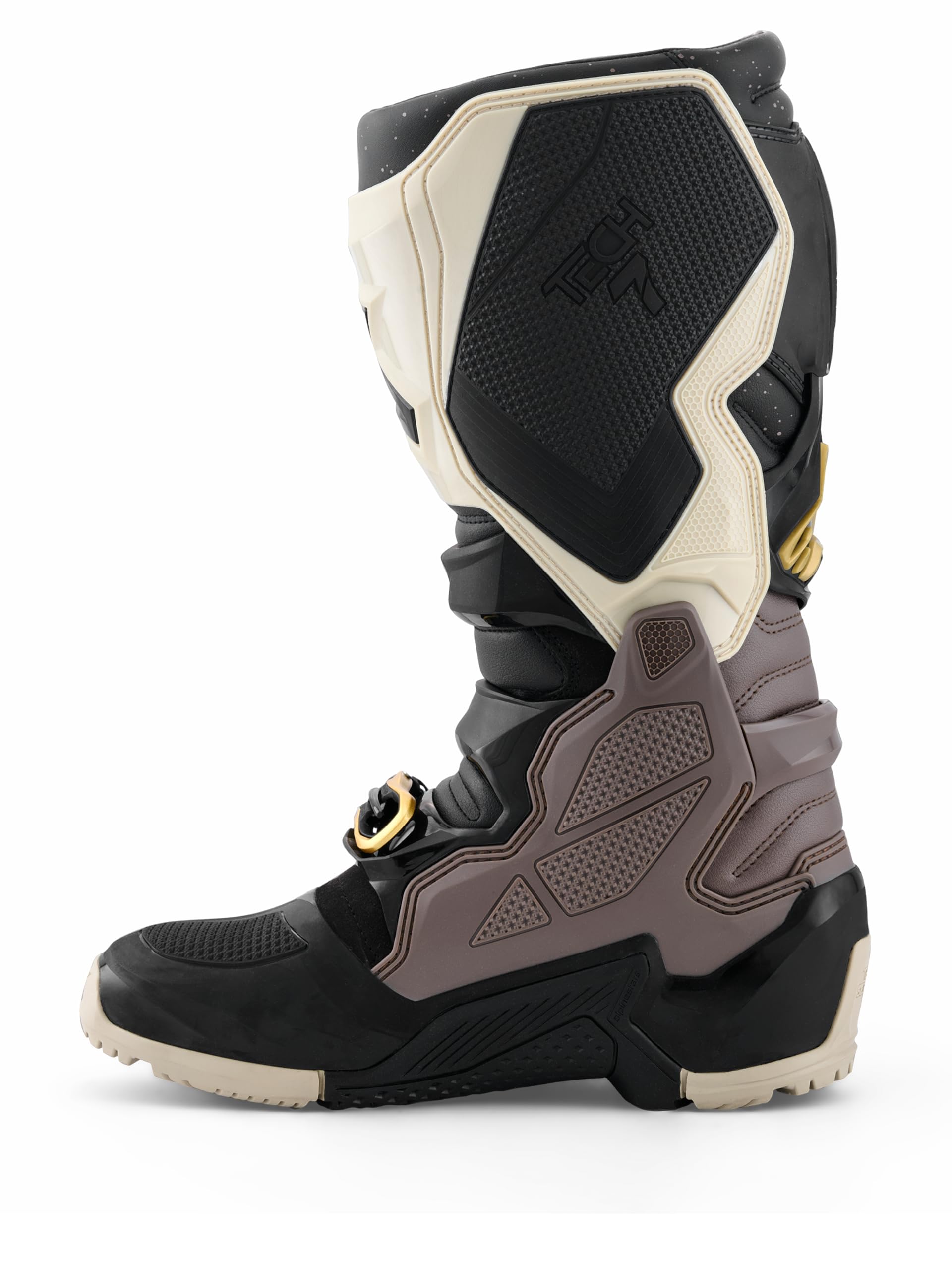 Alpinestars Tech 7 quick-release buckles visible for fast secure fit and adjustability