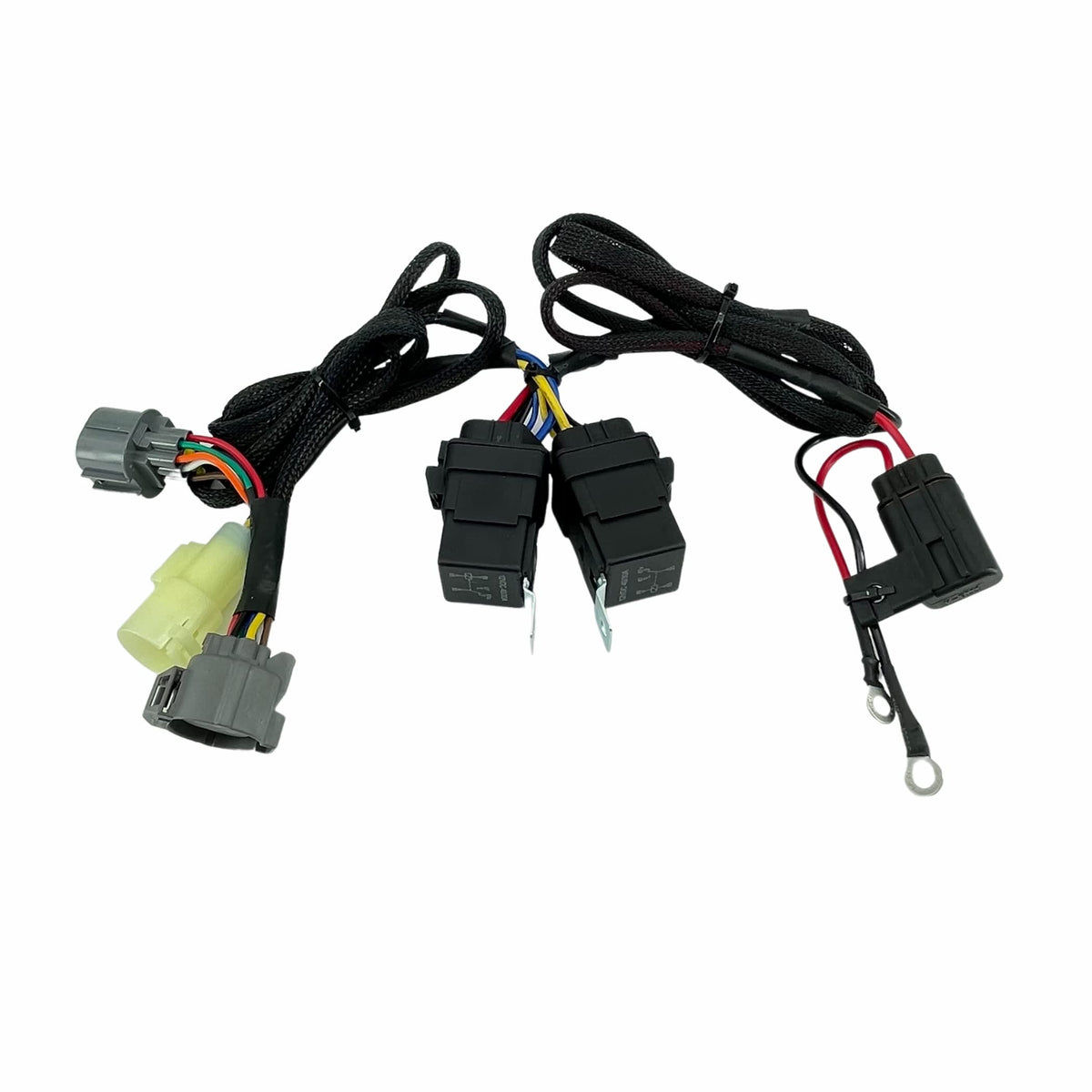 ALTBET front view of harness kit showing full assembly and quick install benefit