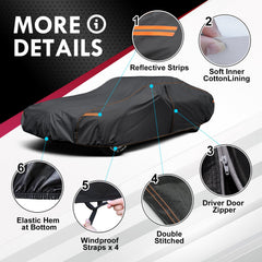 AltoCover driver-side zipper detail for easy access and convenience