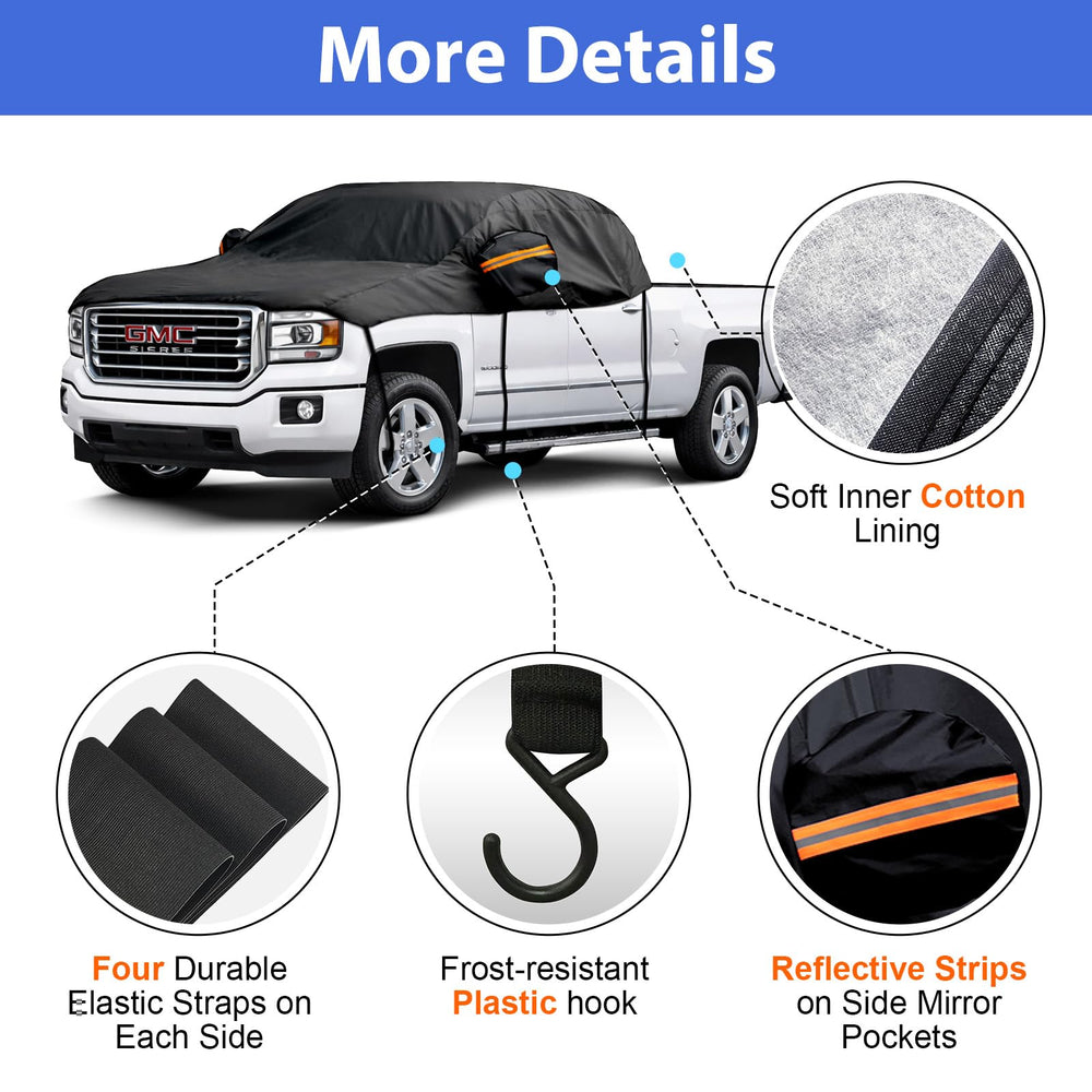 AltoCover installed on crew cab side profile protecting roof and windows