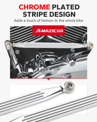 Amazicha chrome-anodized stripe finish adding polished visual appeal