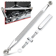 Amazicha linkage installed on Harley front view showing improved shifting