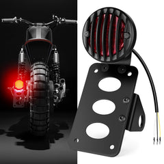 Amazicha front profile showing compact tail light and bracket, improves rear visibility