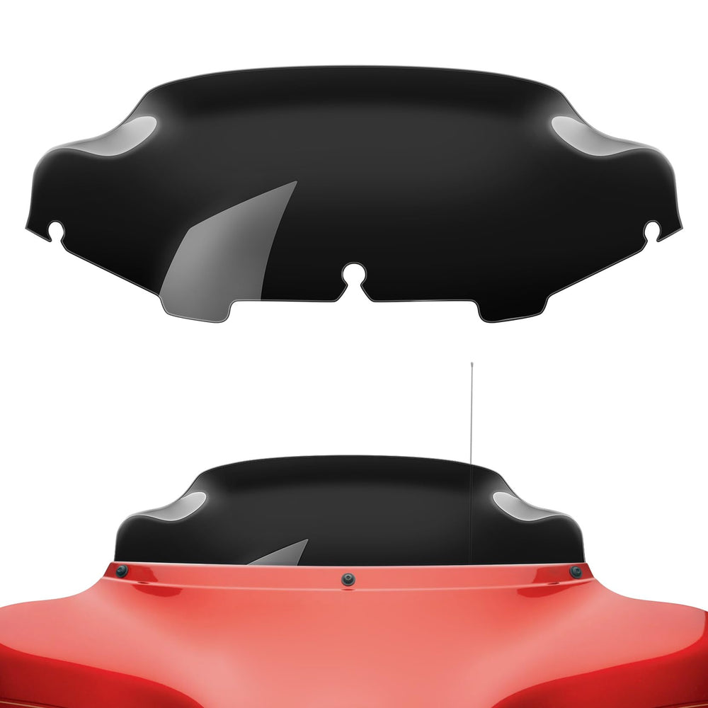 Amazicha front view black windscreen showing sleek profile and improved styling