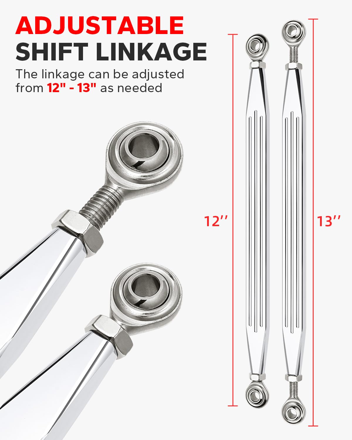 Amazicha measurement view showing 12-to-13-inch adjustable range benefit