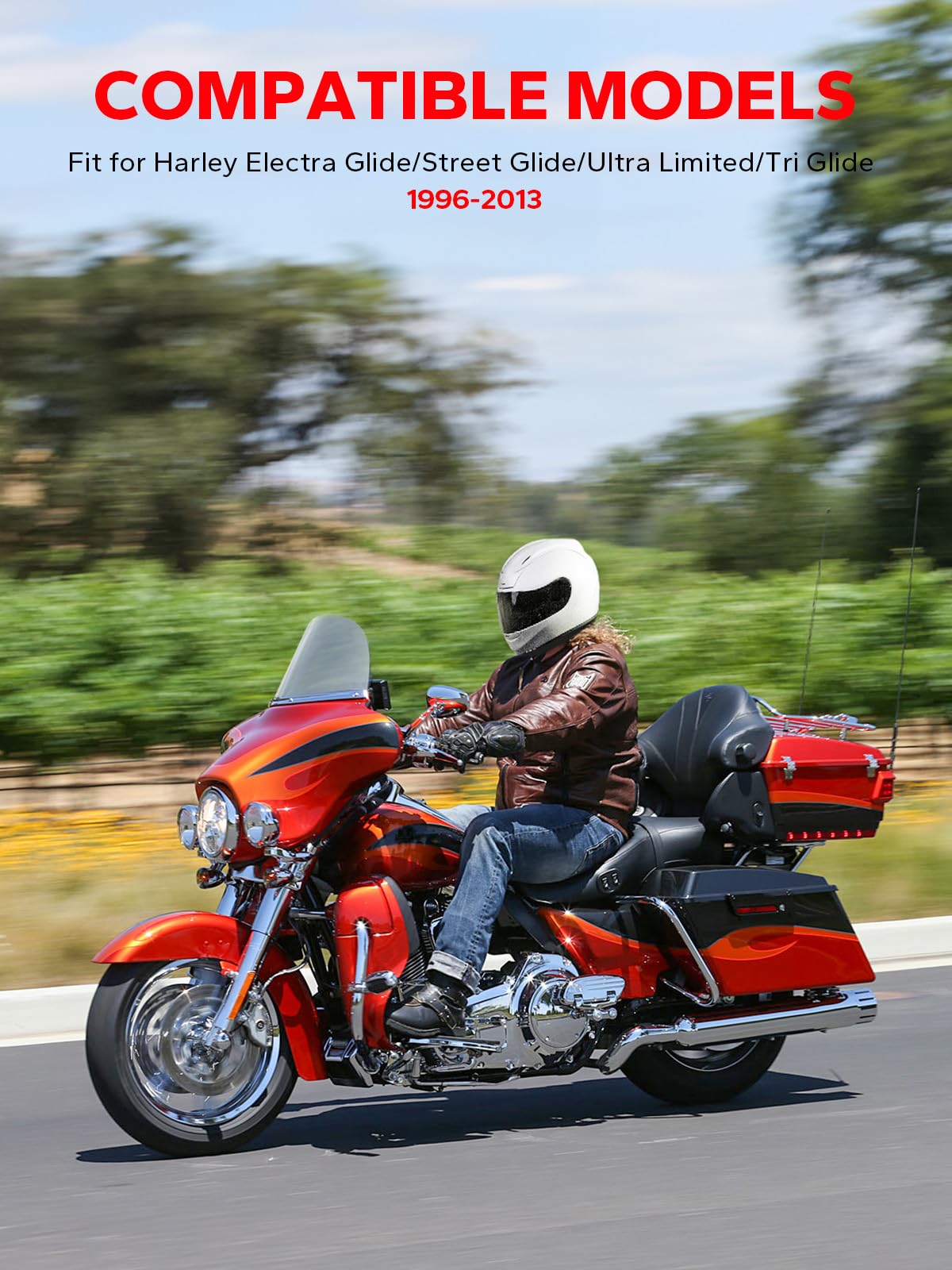 Amazicha on a highway ride illustrating improved comfort and reduced buffeting