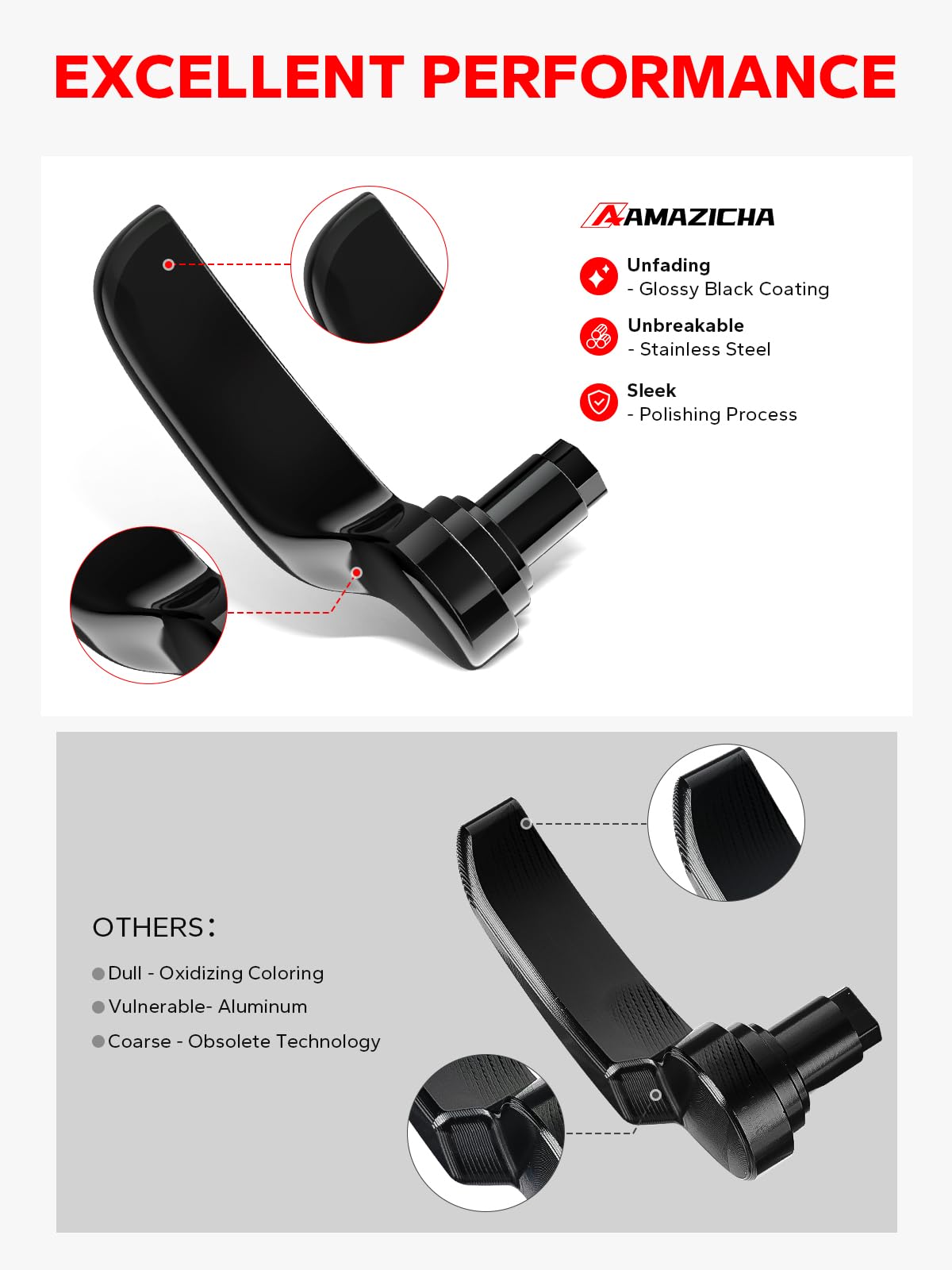 Amazicha side profile installed on Harley Touring highlighting improved bag stability