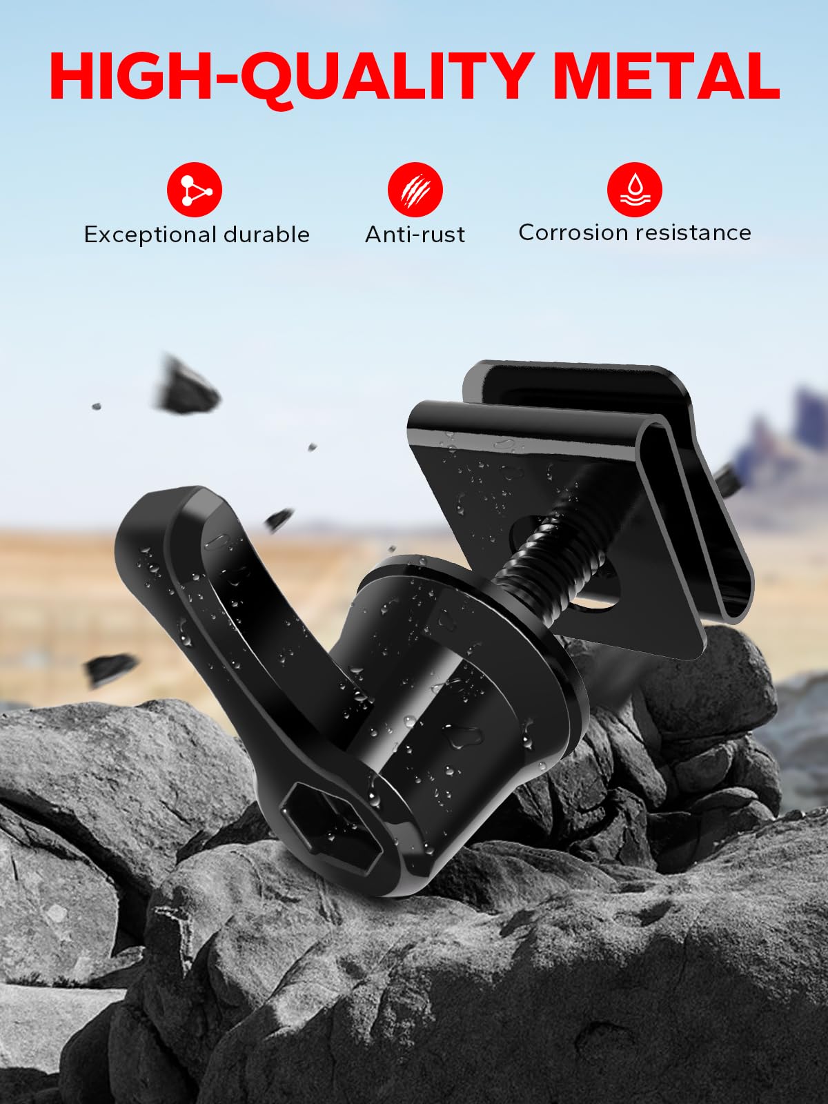 Amazicha side profile with nut clip installed demonstrating firm attachment