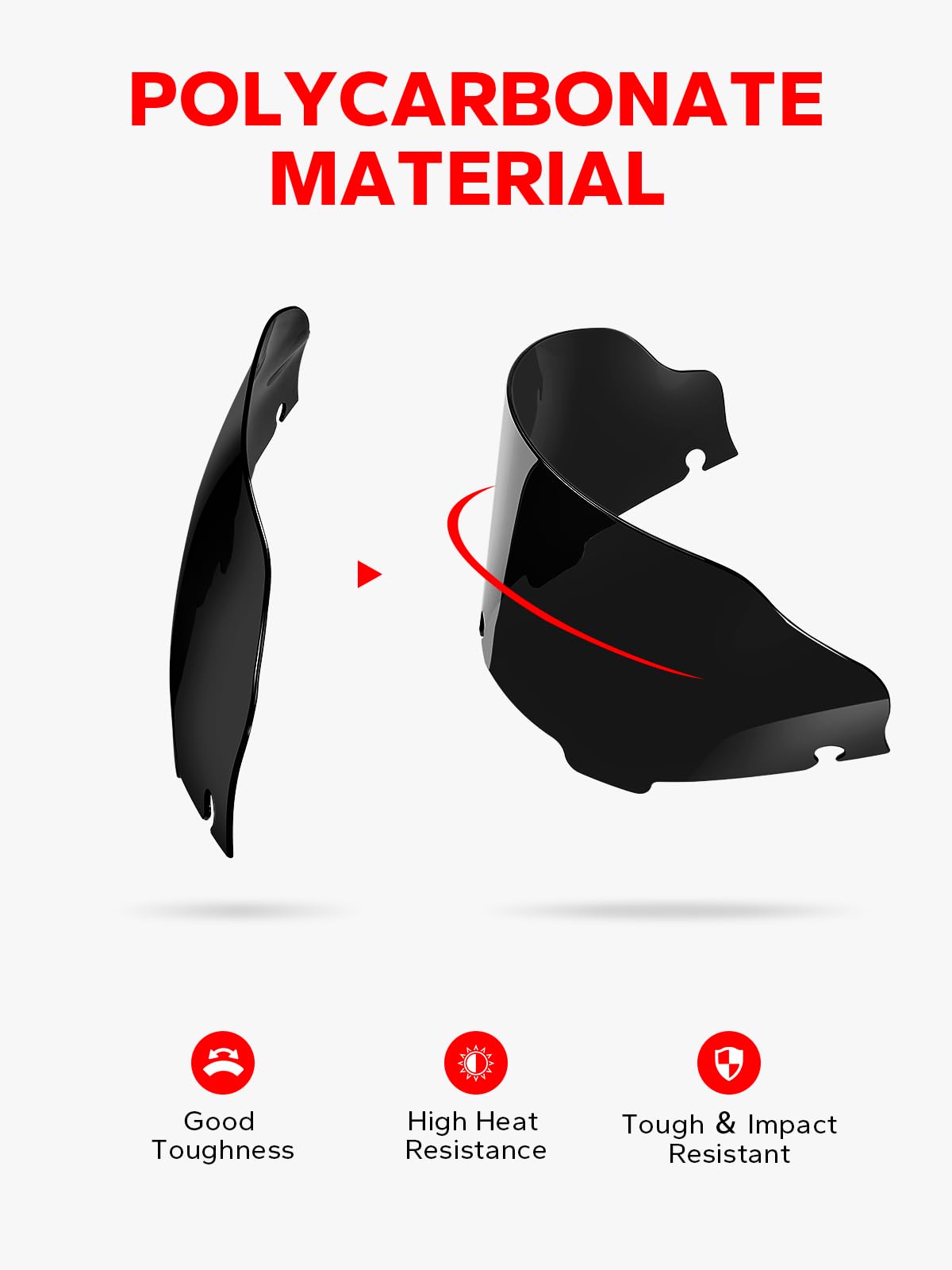 Amazicha windscreen beside ruler showing 6 inch height for accurate sizing