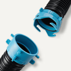 Amazon Basics 90-degree adapter closeup showing durable design for better alignment