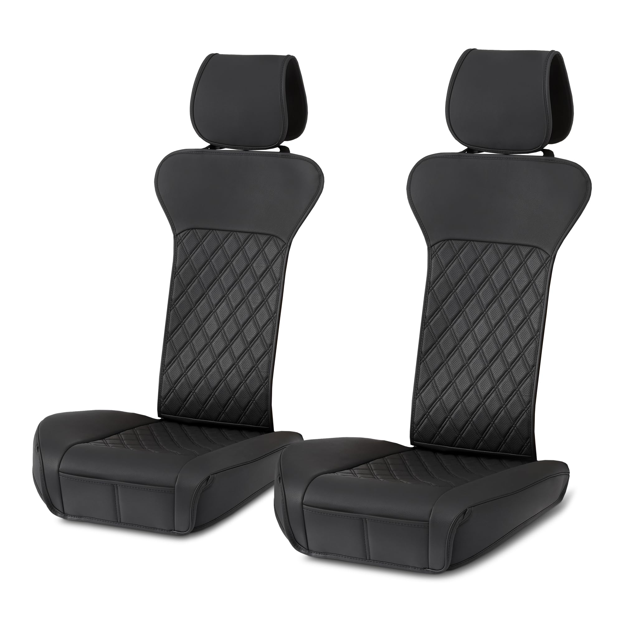 Amazon Basics front seat covers full front view showing neat protection and style