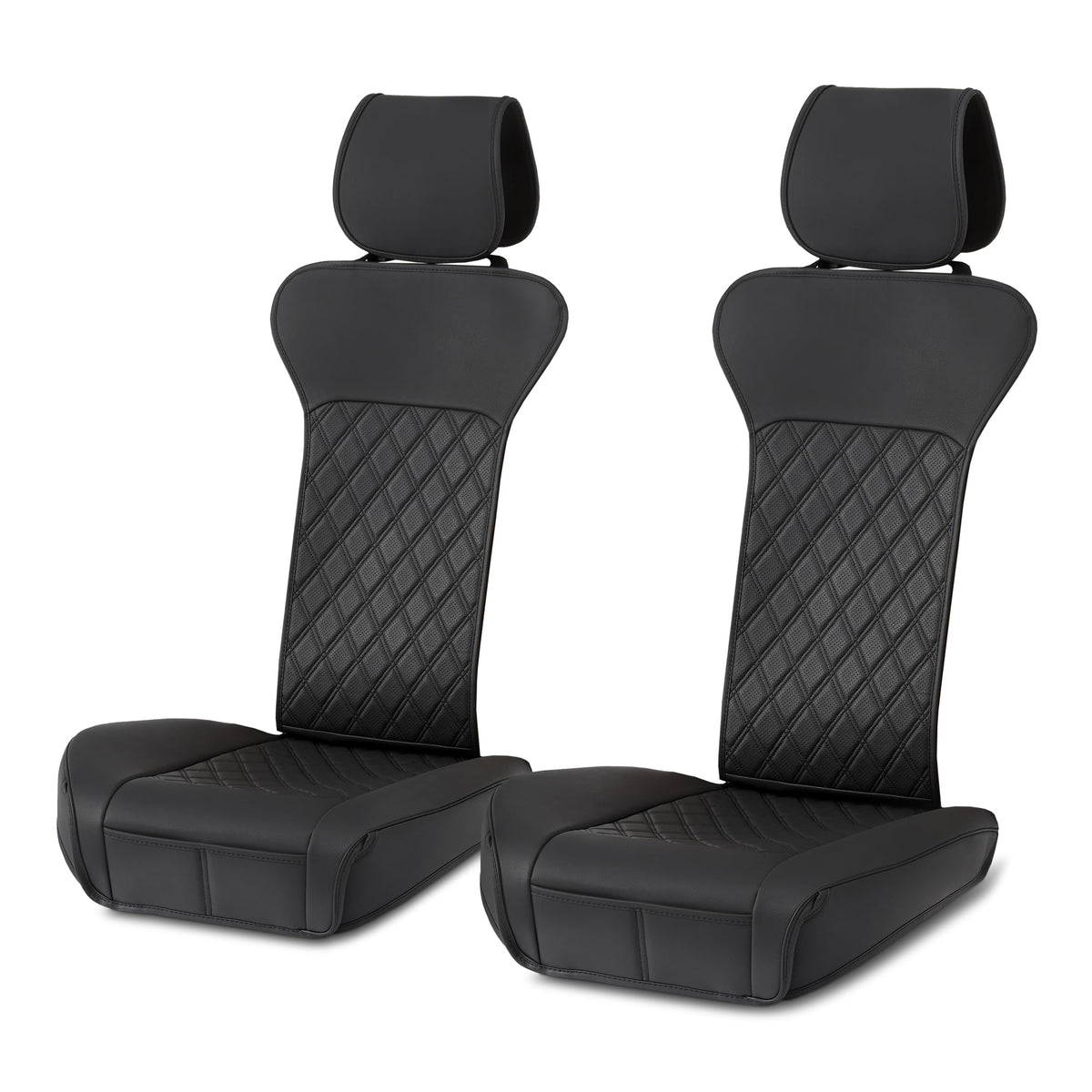 Amazon Basics front seat covers full front view showing neat protection and style