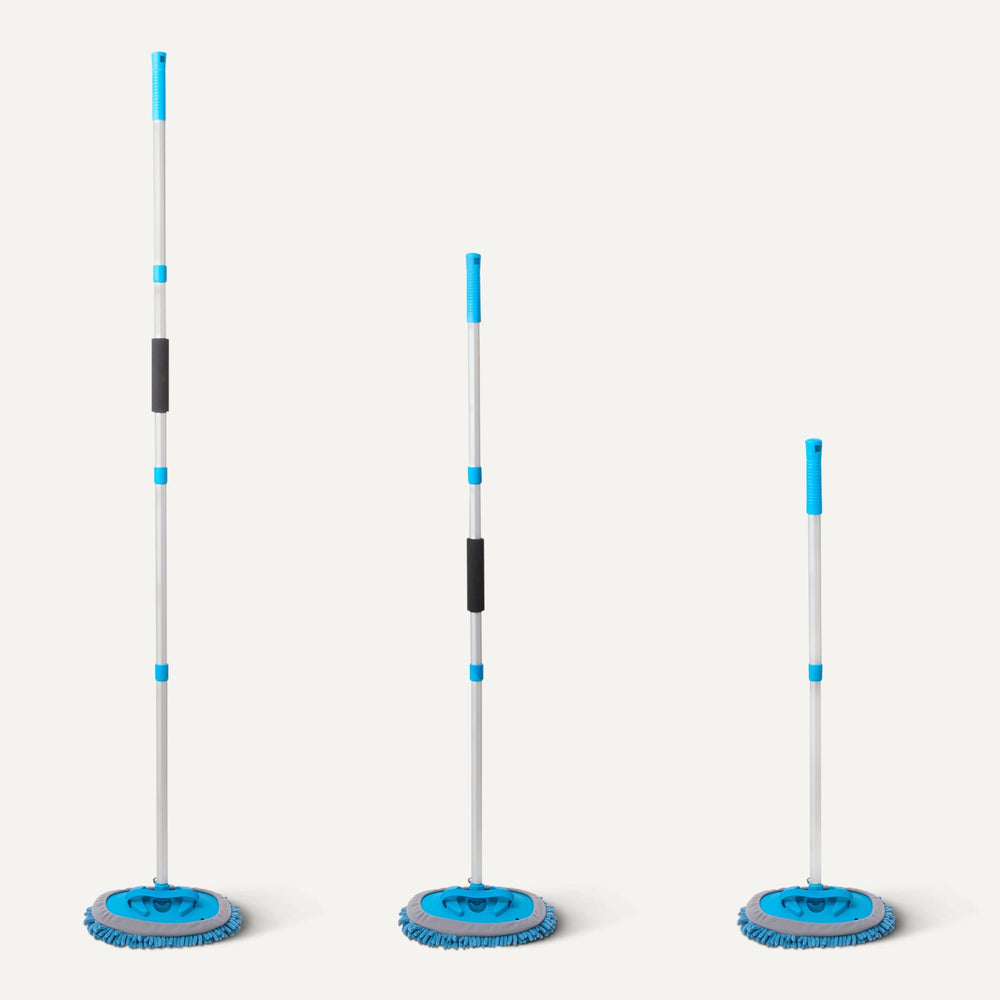 Amazon Basics all kit parts laid out showing included poles, detachable head, and refill