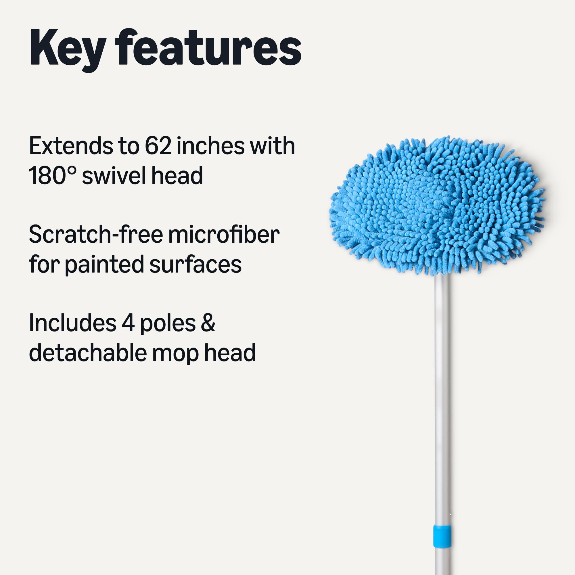 Amazon Basics close-up of chenille microfiber mitt showing soft texture and gentle cleaning