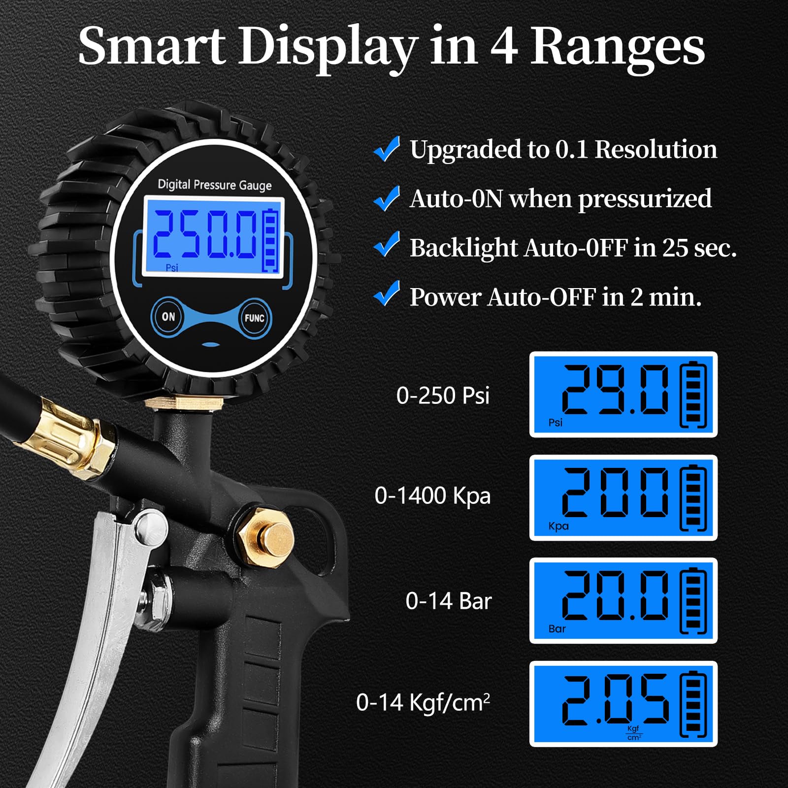 AmazStove Presta to Schrader adapters laid out showing multi-valve compatibility