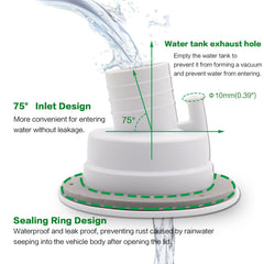Ambuker close-up of spring and sealing ring ensuring tight leak-resistant fit
