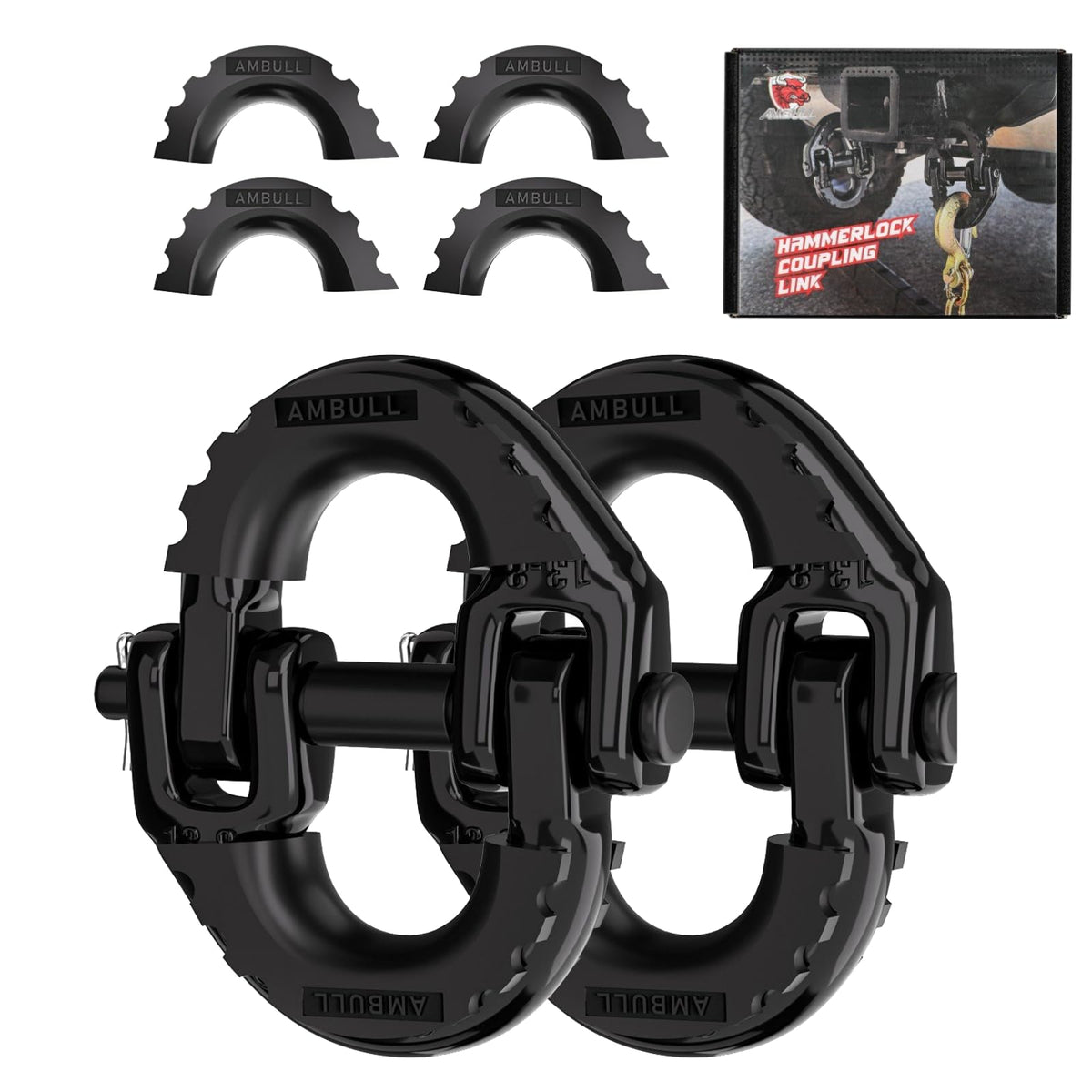 AMBULL front view of two packed connectors showing ready-to-use durability