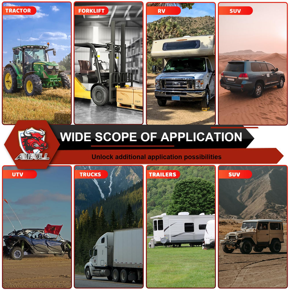 AMBULL lifestyle image of truck recovery using link for dependable, quiet towing support