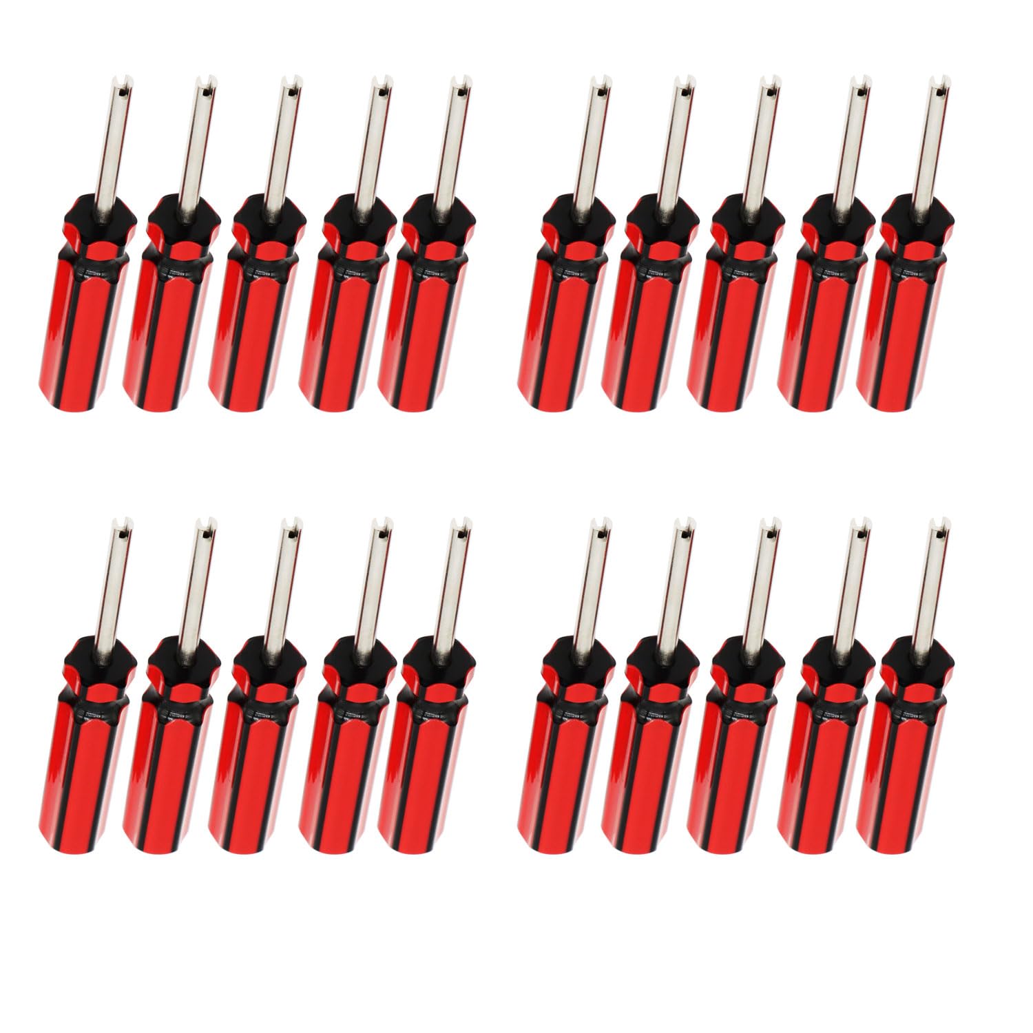 Amcarker close-up of metal tip engaging valve core for reliable removal
