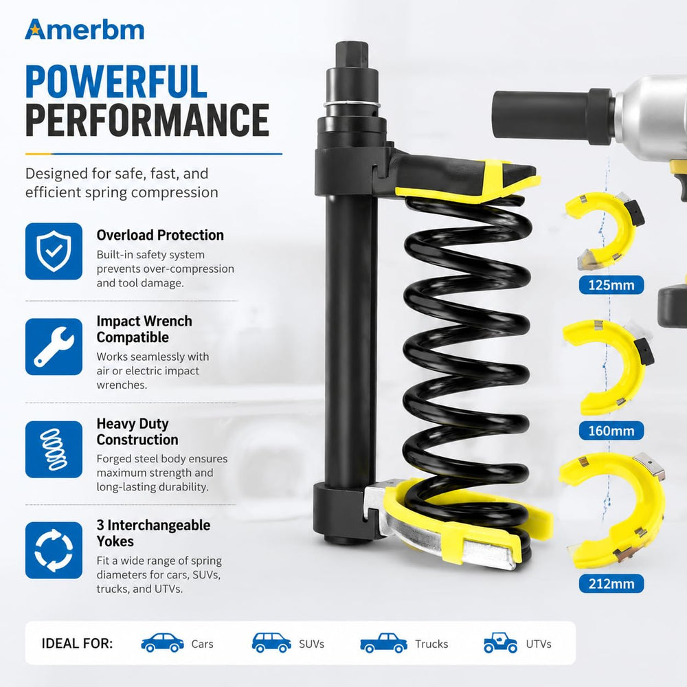 Amerbm silver fork close-up showing large-range fit for UTV or truck springs