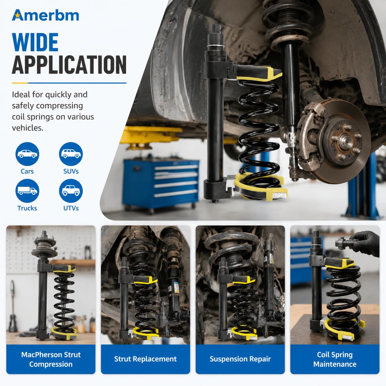 Amerbm threaded rod and reinforced body detail highlighting strength and alignment