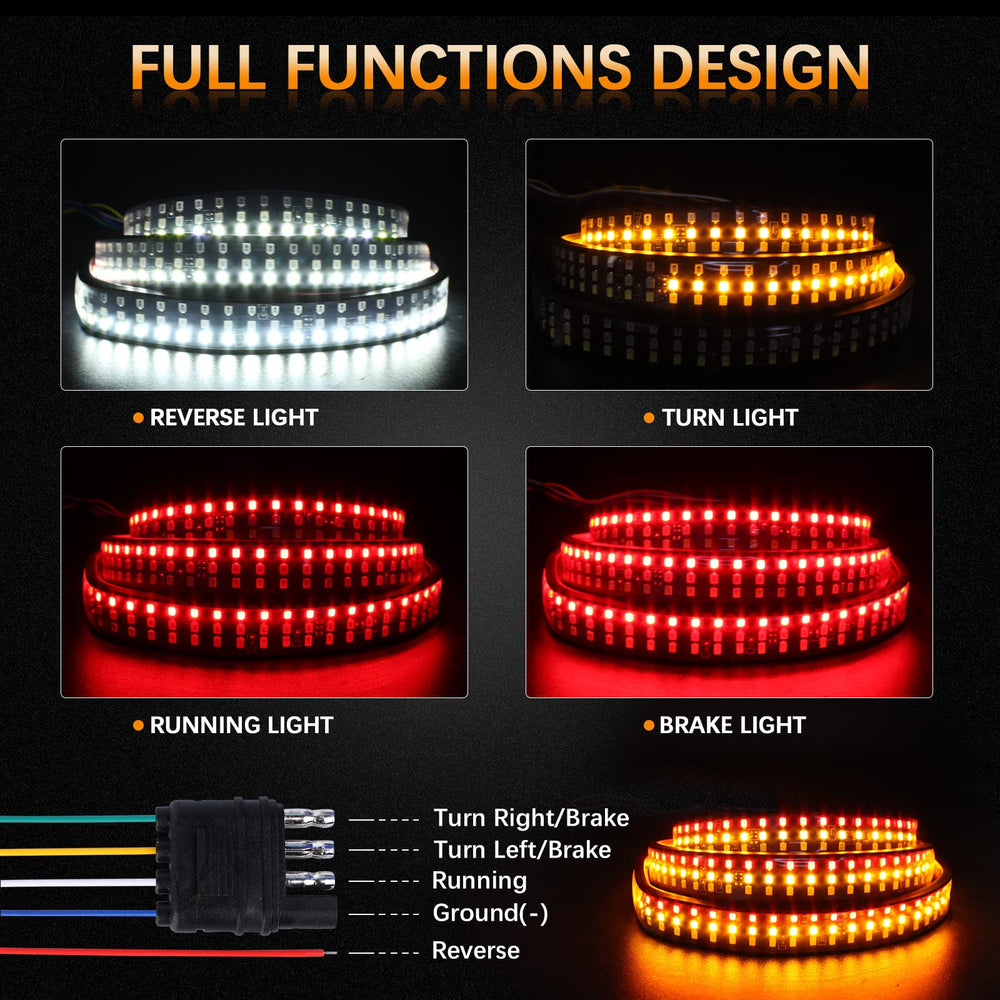 AMEXMART close-up triple-row LED lens detail highlighting concentrated brightness