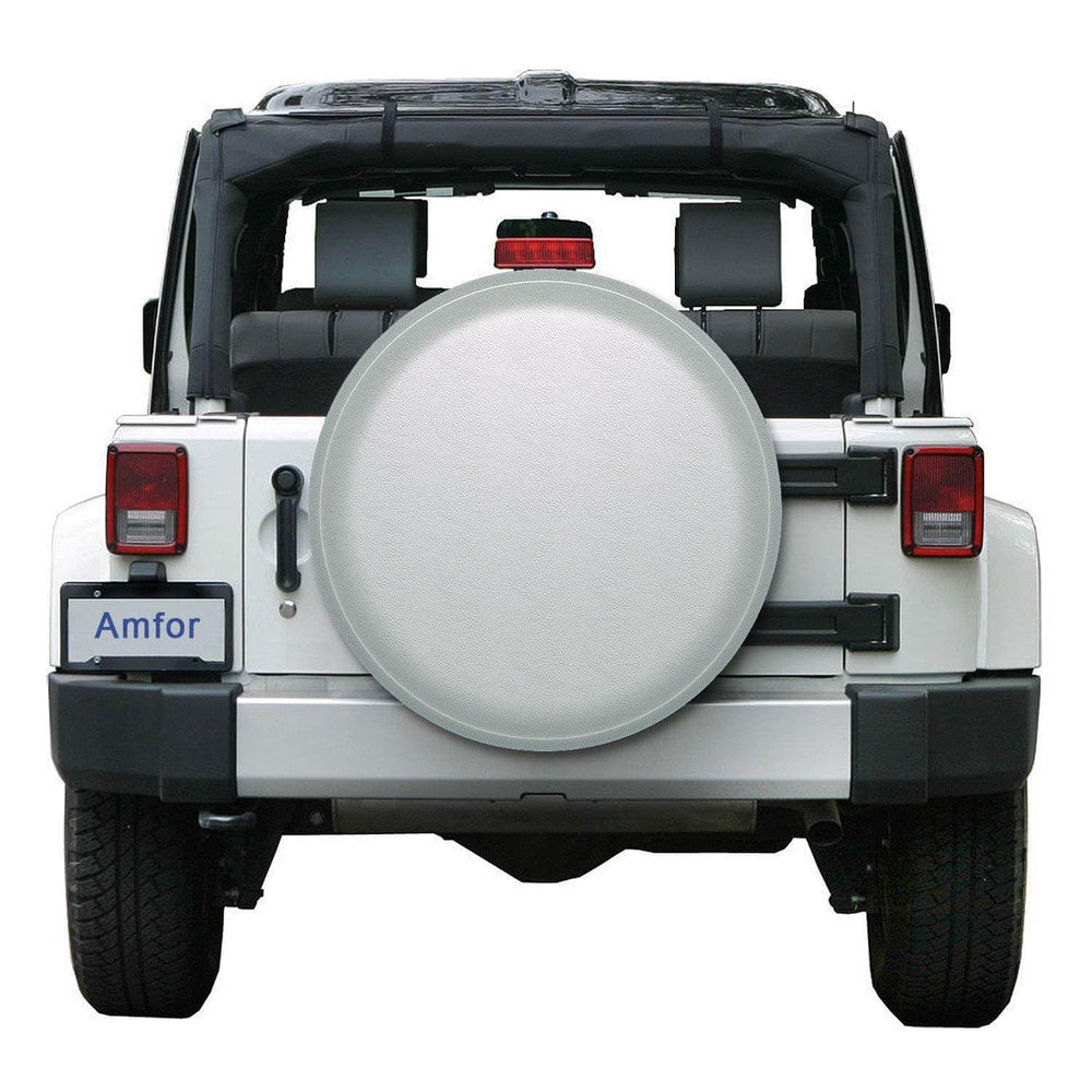 AmFor installed on RV rear wheel protecting tire from sun and rain exposure