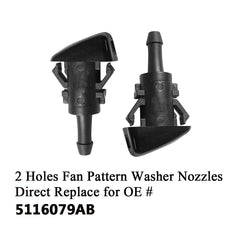 AMFRNE nozzle close-up showing dual-hole fan pattern for improved coverage