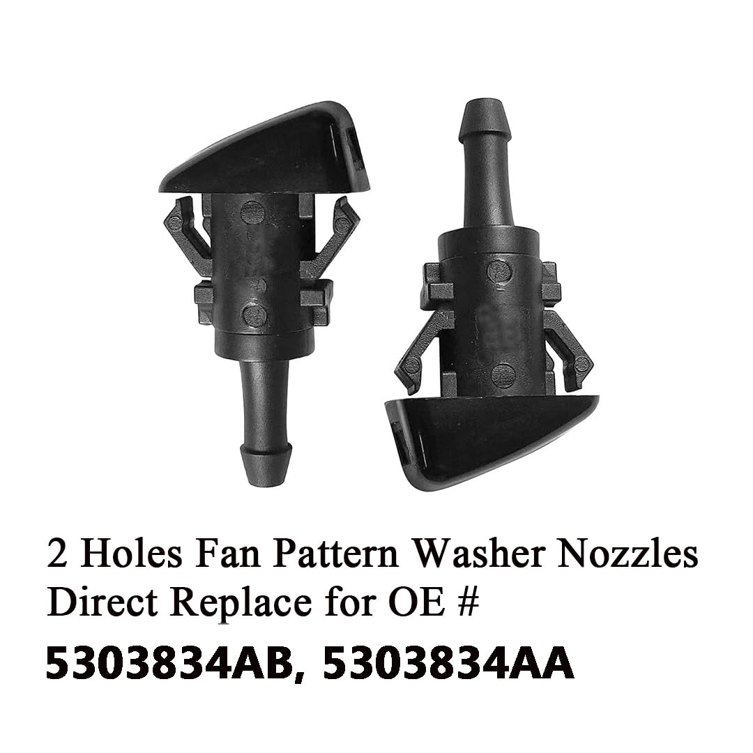 AMFRNE close-up of two-hole fan pattern nozzle, improved spray coverage benefit