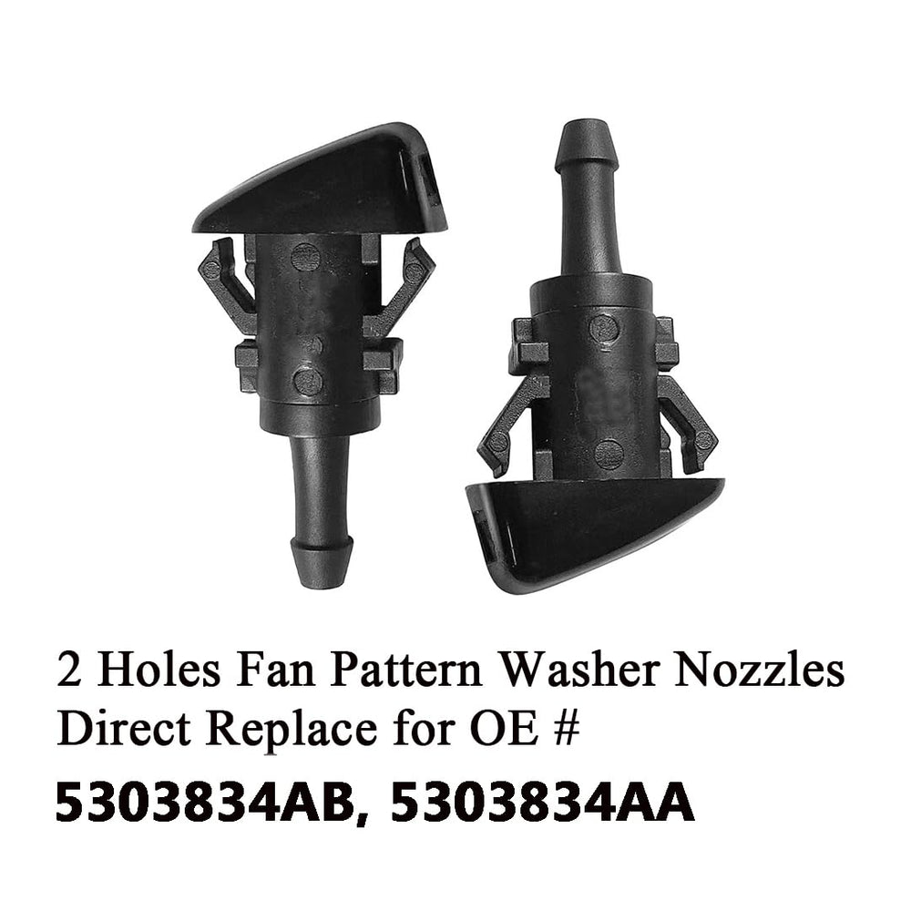 AMFRNE close-up of two-hole fan pattern nozzle, improved spray coverage benefit