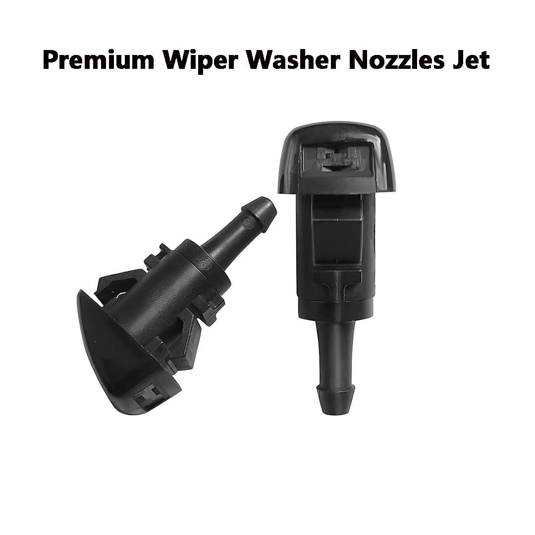 AMFRNE nozzles installed on Jeep Patriot cowl, restores windshield spray benefit