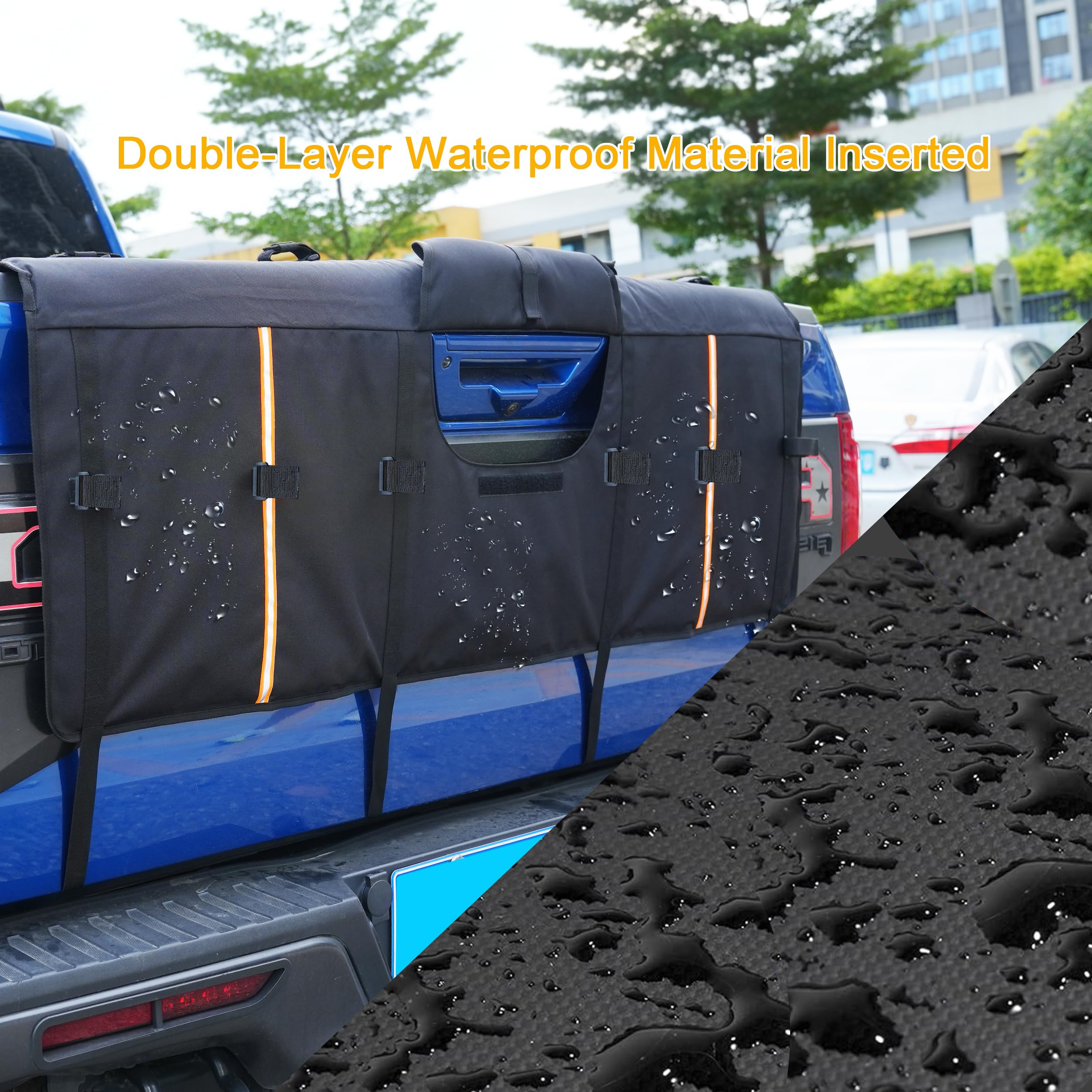 Amooca image of three tool bags open with organized bike tools inside