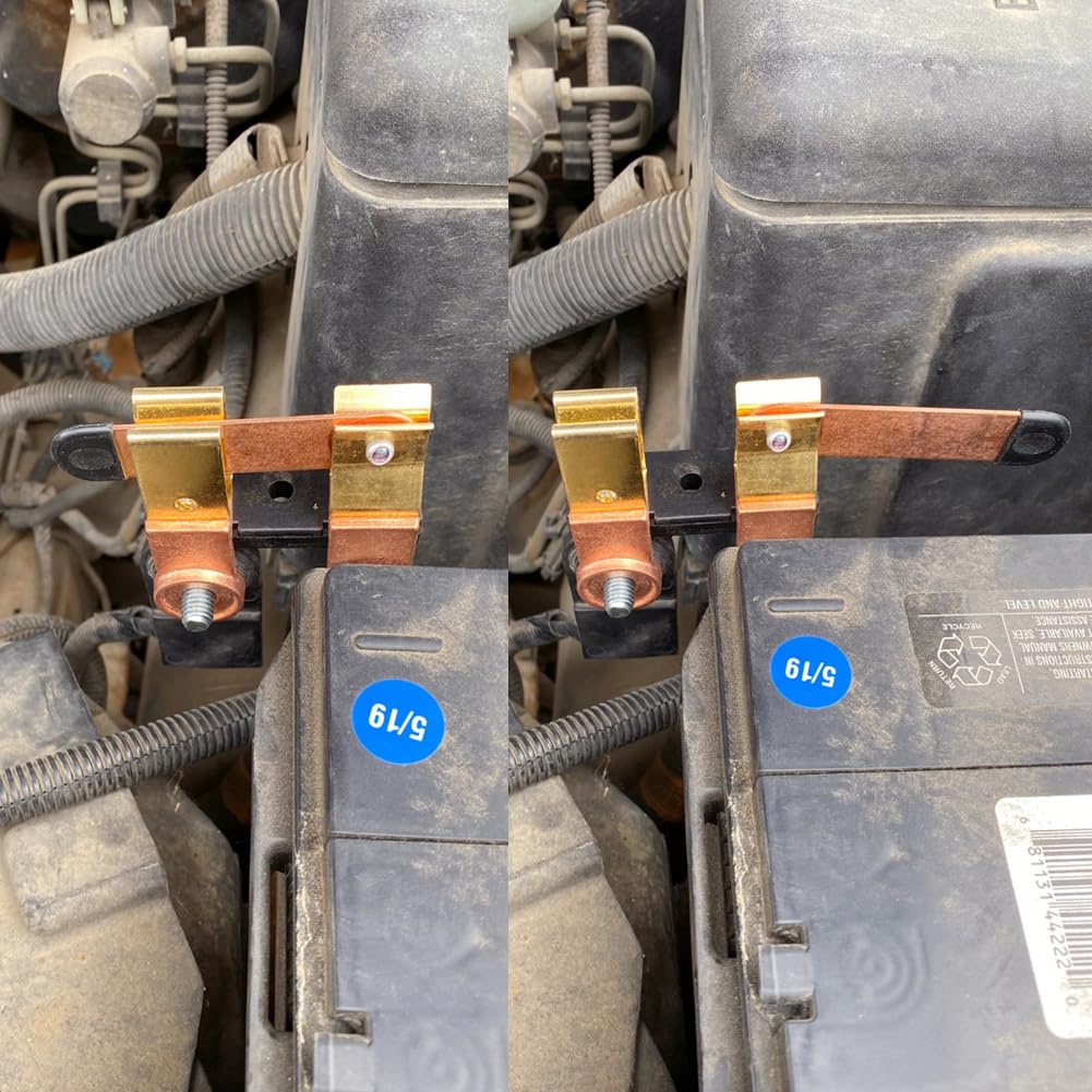 Ampper side post switch fitted in an RV engine bay preventing parasitic drain