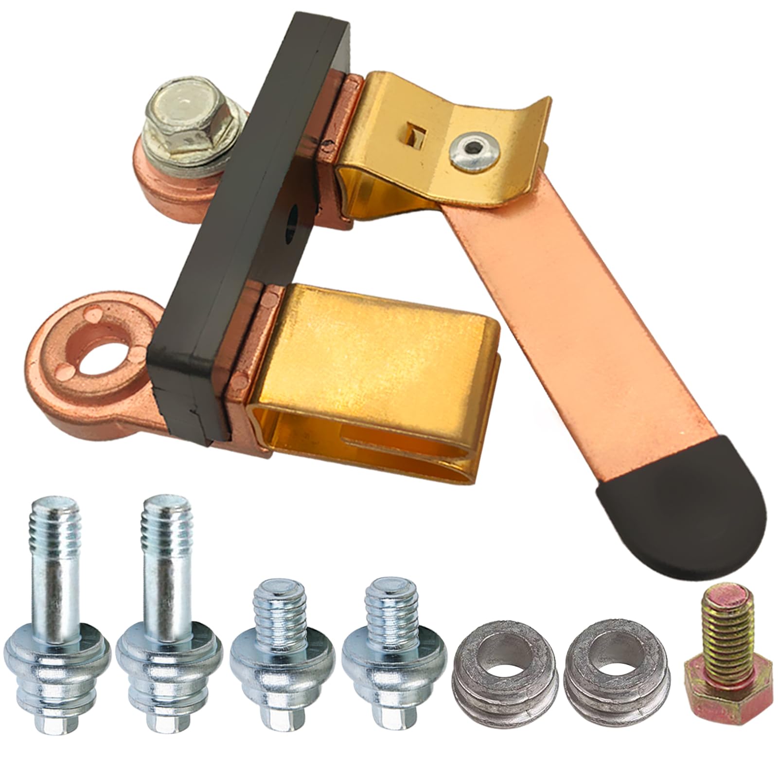 Ampper front view of side post battery switch showing compact form and easy operation