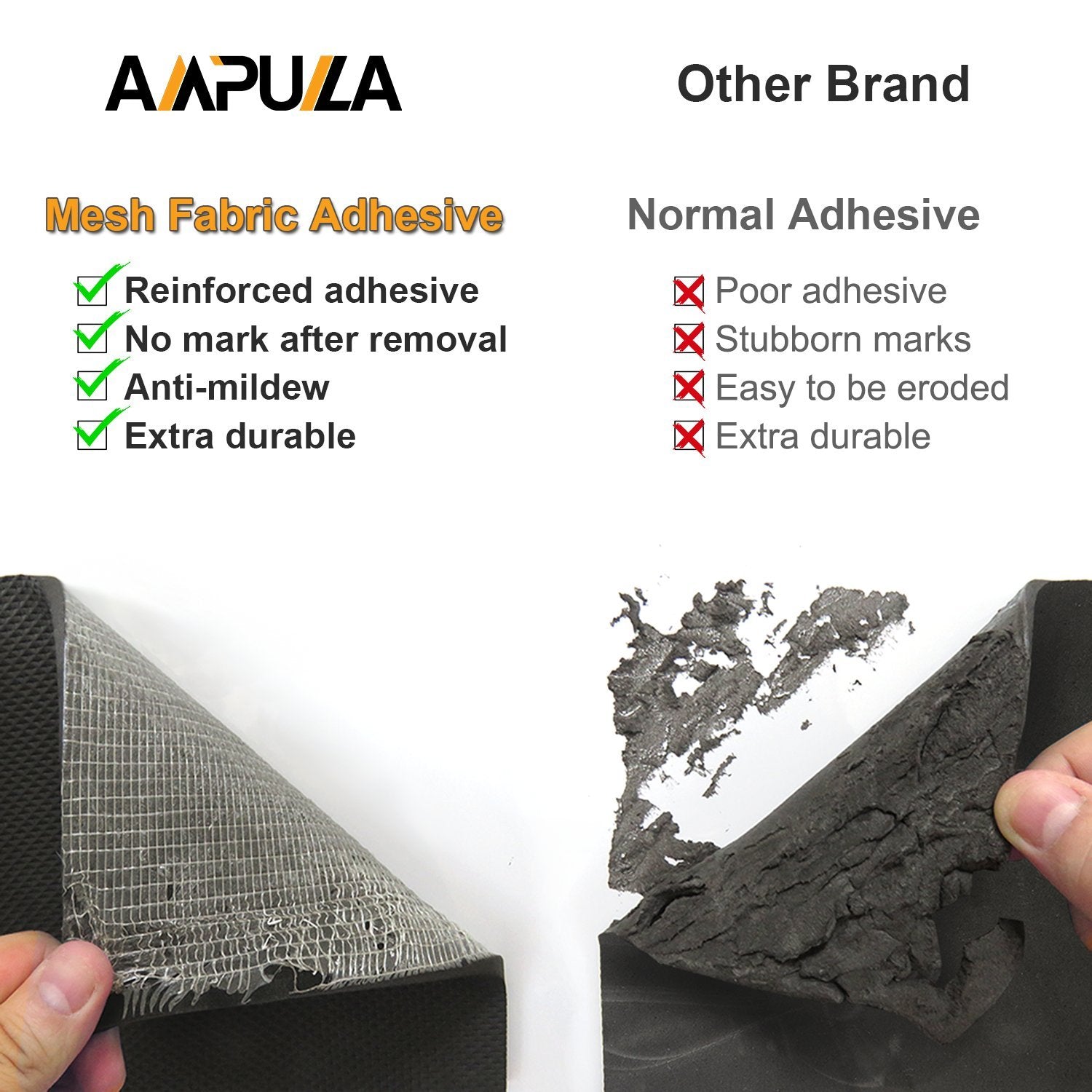 AMPULLA dual strips side-by-side illustrating two-sided protection for vehicles