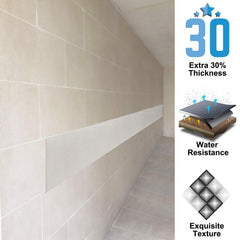 AMPULLA edge view highlighting adhesive-ready back and easy installation