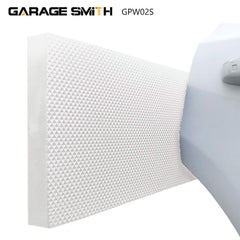 AMPULLA protector installed on garage wall preventing door damage
