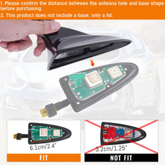AMSPRAC shark fin installed on car roof showing fit alignment and clean factory appearance