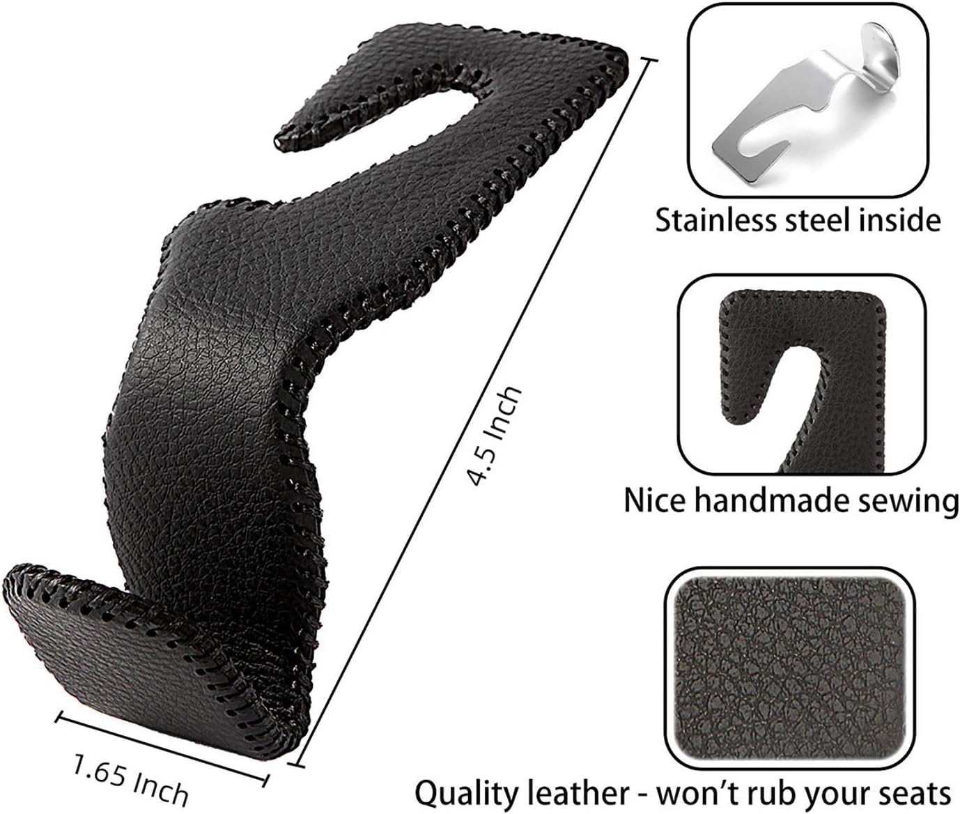 AMVOYOA hand holding hook to show size and easy one-handed installation