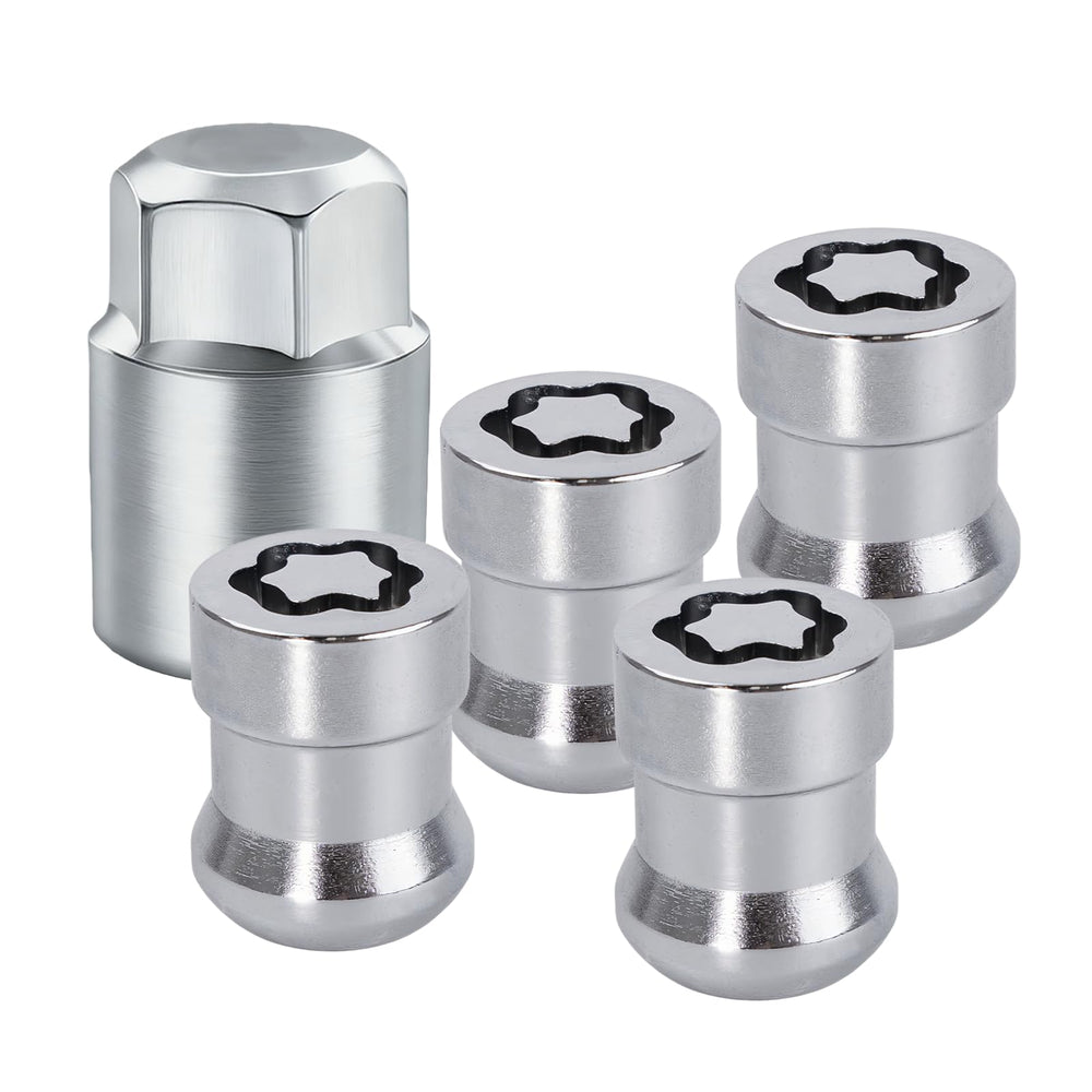 AMZAUTO front packaging of wheel lock set showing included key for visible protection