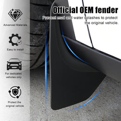 AMZAUTO rear mud flap fitted on Model Y protecting paint from road gravel