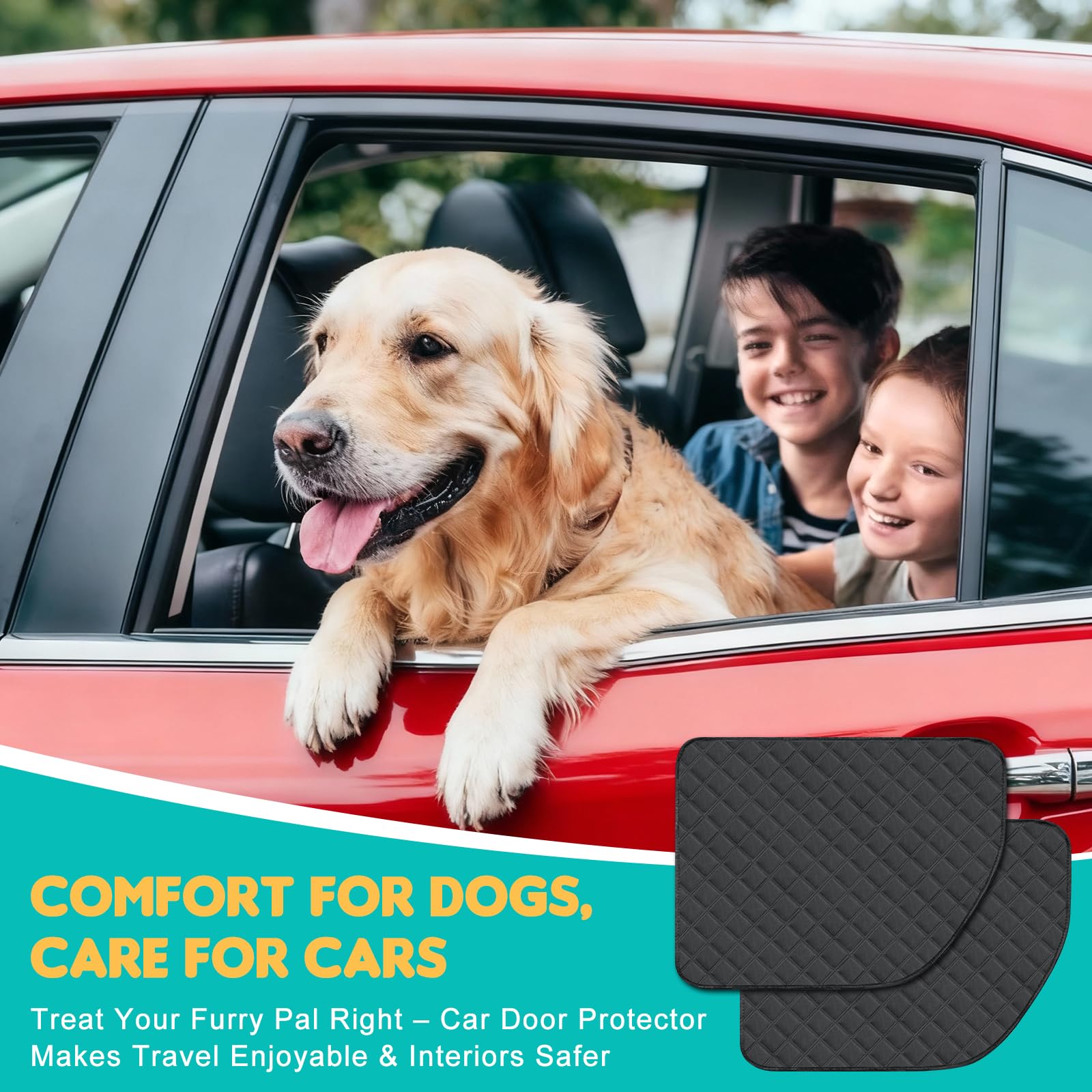 ANA EGO in-car lifestyle with dog in backseat showing clean, protected interior