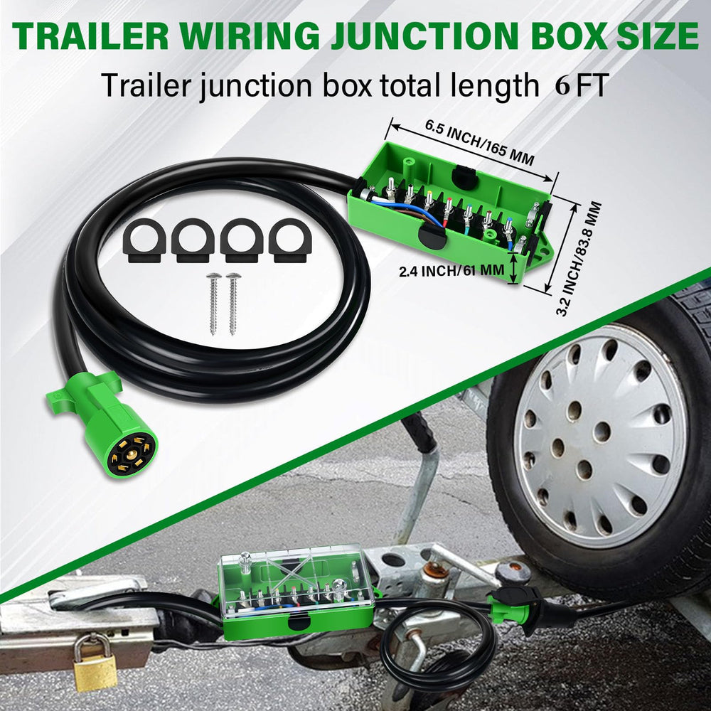 Anayguto molded 7-way plug closeup demonstrating tight fit and easy hitch connection
