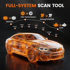 ANCEL BM700 PRO rear connector and OBD plug for quick plug-and-play diagnostics