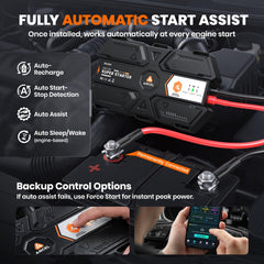 ANCEL mobile app screen with ANCEL showing battery health and preventive alerts