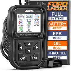 ANCEL FD500 front panel showing buttons and display for easy diagnostics