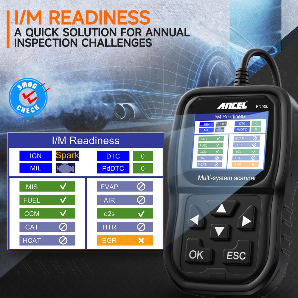 ANCEL FD500 retail packaging with manual and accessories for安心 purchase