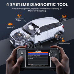 ANCEL FX2000-US back and OBDII connector highlighting durable build and plug-in ease